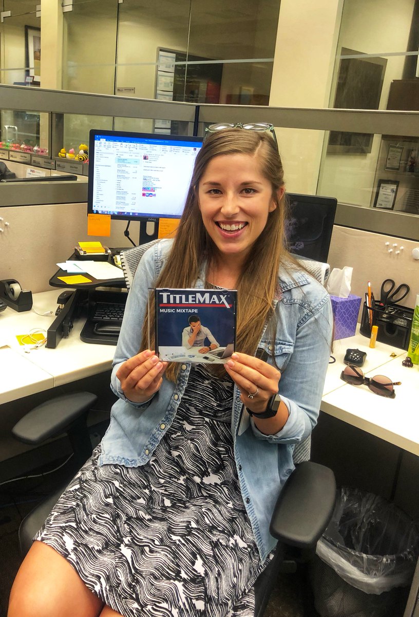 So sad that today is @brandy_dunwoody's last day in the office, but thanks to <a href="/ericgsullivan/">Eric Sullivan</a>, it won't be her last time hearing the awesome playlist we have here at the Savannah Corporate Office. 😆 Enjoy Peoria, we'll miss you here! #quad