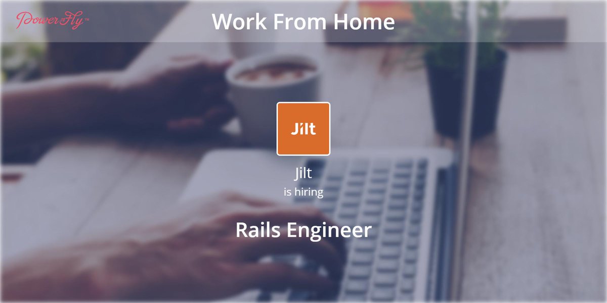 powertofly's tweet image. . @jilt is #NowHiring a #RailsEngineer to join their #RemoteTeam! 🌍

For more info, click ➡️ bit.ly/2VRhAuV

#ruby #rails #RubyonRails #RoR #RemoteJob #RemoteJobs #WorkFromHome #WorkAtHome #RemoteWork #WorkRemotely #RemoteLife #DigitalNomad