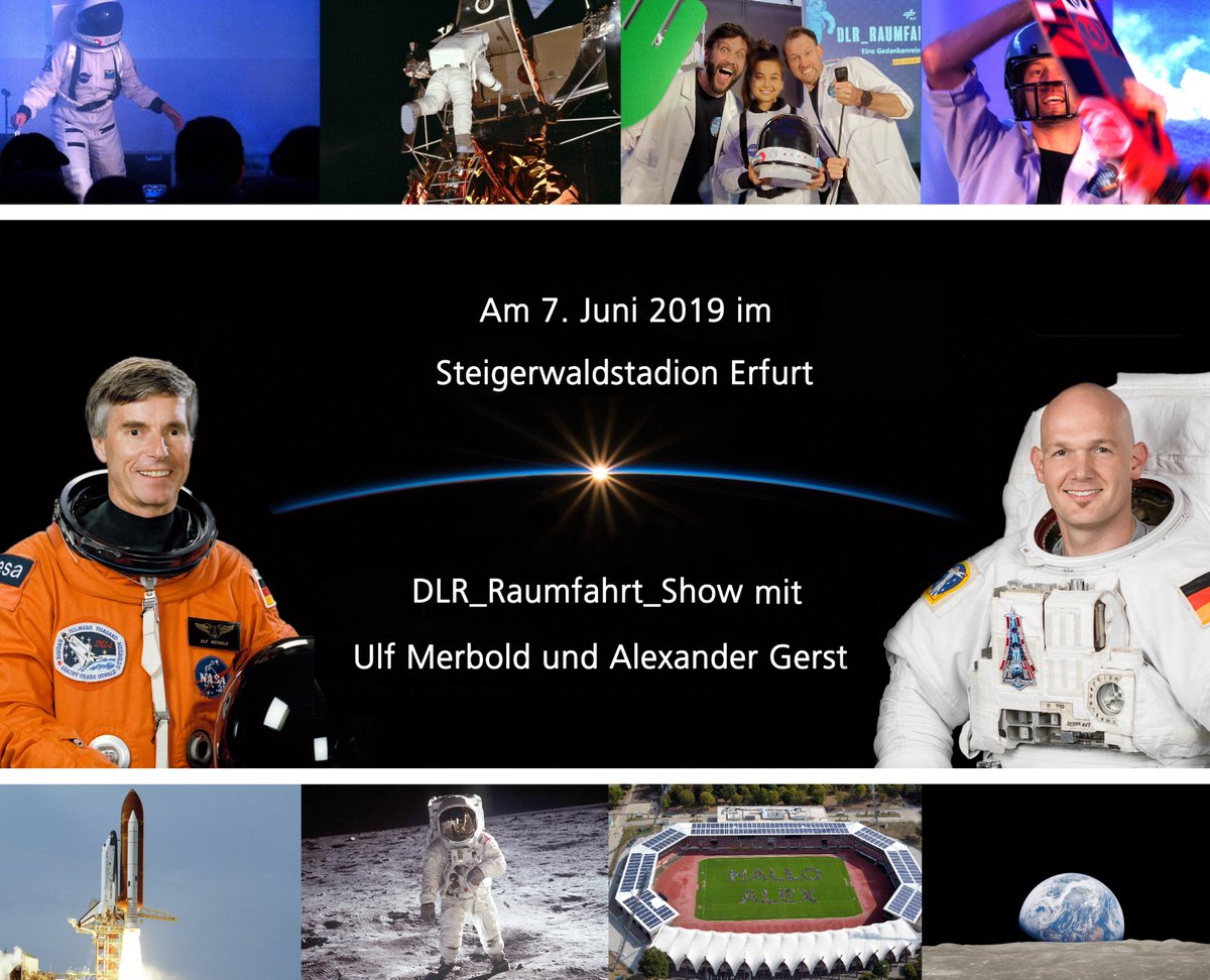 DLR_next (@dlr_next) on Twitter photo +++ Der Countdown läuft: Noch 14 Tage bis zur großen #DLR_Raumfahrt_Show am 7. Juni in #Erfurt! +++ Mit <a href="/Astro_Alex/">Alexander Gerst</a> und Ulf Merbold auf der Bühne! +++ Schul-Event mit 15.000 Kindern ausgebucht, aber für Abendveranstaltung gibt es noch Karten! ticketshop-thueringen.de/veranstaltunge… +++ +++ Der Countdown läuft: Noch 14 Tage bis zur großen #DLR_Raumfahrt_Show am 7. Juni in #Erfurt! +++ Mit <a href="/Astro_Alex/">Alexander Gerst</a> und Ulf Merbold auf der Bühne! +++ Schul-Event mit 15.000 Kindern ausgebucht, aber für Abendveranstaltung gibt es noch Karten! ticketshop-thueringen.de/veranstaltunge… +++