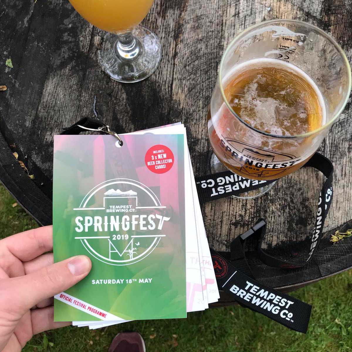 pmgd_'s tweet photo. Looking back at some pics from last weekend’s @TempestBrewCo Springfest - a fab day, worked through about half the beers on the tap list!, enjoyed some great food, music &amp; chat! Awesome to see the programmes, designed by pmgd, in use too! 🍻
#pmgd #tempestspringfest https://t.co/OPuN1sybEf