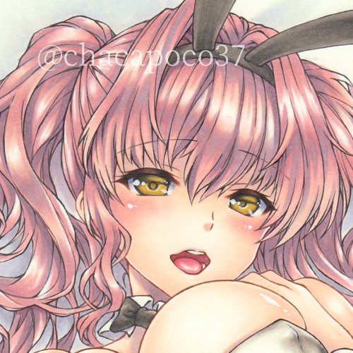 バニーさん完成しましたー🥳✨✨
ピンク髪可愛く出来た☺️💕💕
#バニーガール
#コピック 