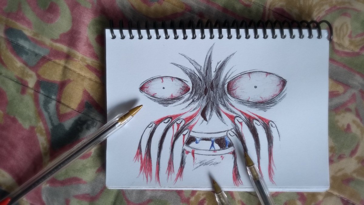 Josias26475344's tweet photo. MEU SKETCHBOOK✍🏾🖋📒 #drawings #sketchbook #ballpointpendraw #desenhocaneta #desenhocomcanetabic #drawdark #GravityFallsbill #violao #agonia #draw https://t.co/trDFUvY3Vj