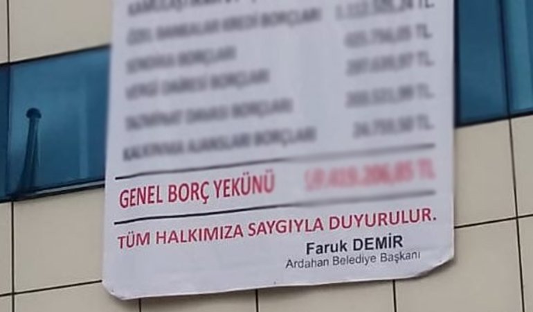 İŞTE ARDAHAN BELEDİYESİ'NİN TOPLAM BORCU: vizyonardahan.com/haberler/yerel…