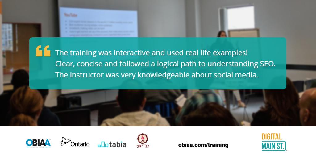 The @CampTechCo training was interactive and used real life examples!  That's what you'll get from these free, #digital skills #webinars and #workshops. Find one near you or take it online. bit.ly/OBIAATraining #DigitalMainSt