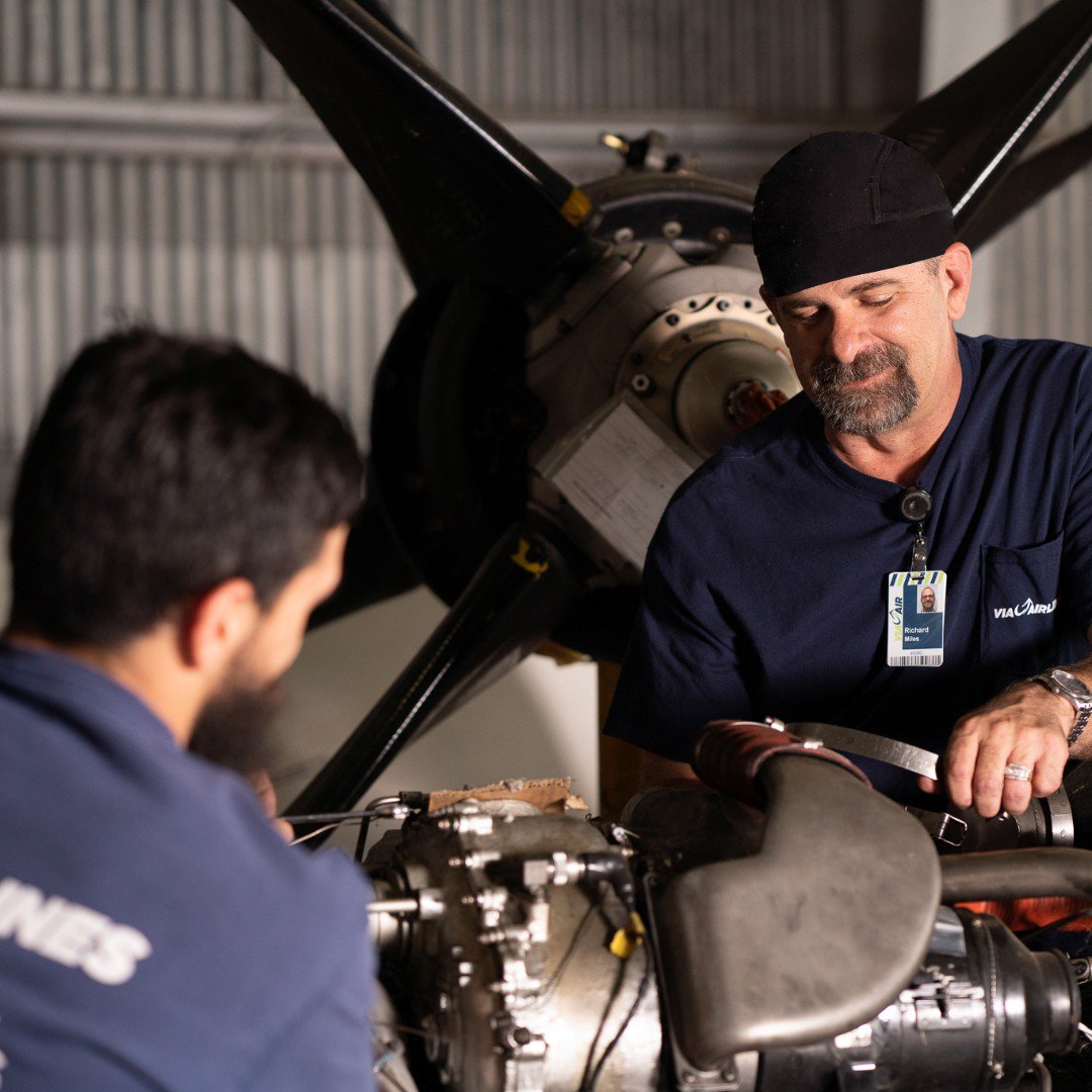 FlyViaAir's tweet image. 💪Today is Aviation Maintenance Technician Day! 🔧 Here at Via Airlines, we're celebrating our maintenance team for always going above and beyond to ensure guest safety is a priority! Join us in showing our appreciation with a "like".
#BehindTheScenes #AviationTechnician