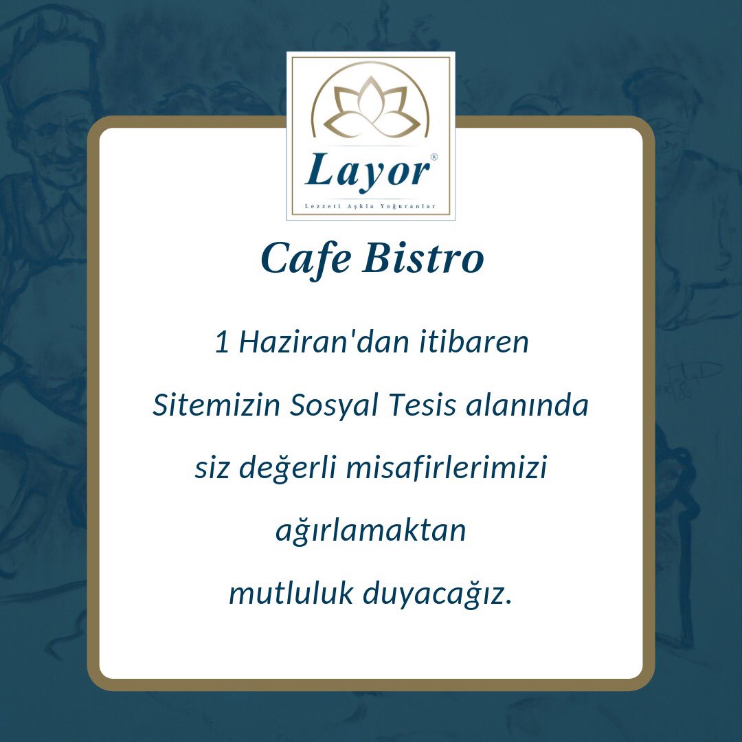 Yeni bir soluk, yeni lezzet yolculukları! Lezzetin aşkla yoğrulmasına devam ediyoruz... 1 Haziran’da Sur Yapı Vitrin Sitesinde hizmetinizdeyiz... #lezzet #aşk #layorfood #layorcomtr #cafe #bistro