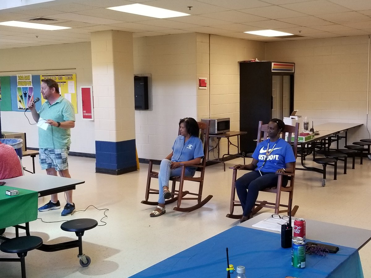 DeFreezer5's tweet photo. School luncheon.  Honoring the 2 retirees.  @ch_sprincipal Ms. Major and 1st SGT Burns https://t.co/6UqyCS2boN