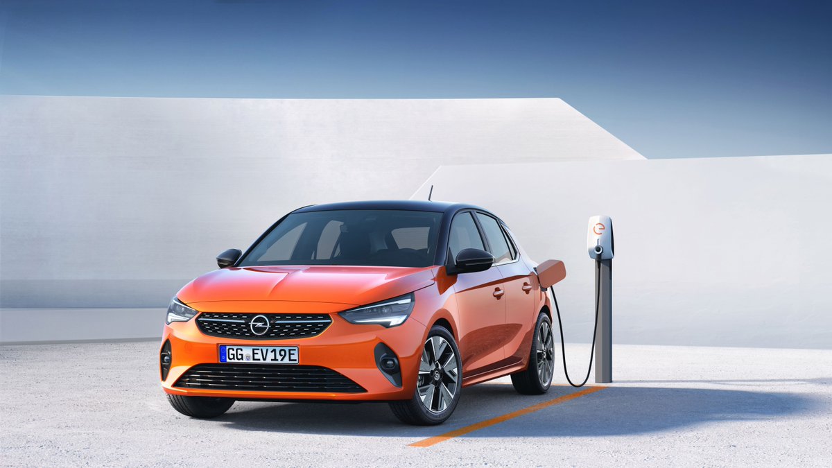 CARandDRIVER's tweet photo. The electric @Opel Corsa-e is only for Europe, but we love it anyway: https://t.co/gSOk7i8MtI https://t.co/Zm20rRBqgg
