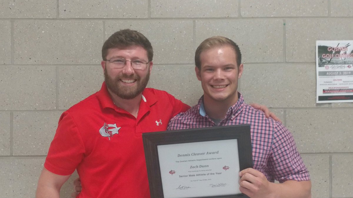 Male Athlete of the year.  Congrats Zach Dunn.