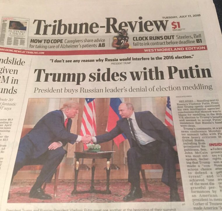 TapestryofPeace's tweet photo. Trump is the one that has aided Russia/Putin by lifting sanction. @realDonaldTrump came close to committing  treasonous crimes protecting Russia’s cyber war. He doesn’t know the definition of the word. #Helsinki #TrumpTowerMoscow #TrumpStone https://t.co/BW6T2XSbfX