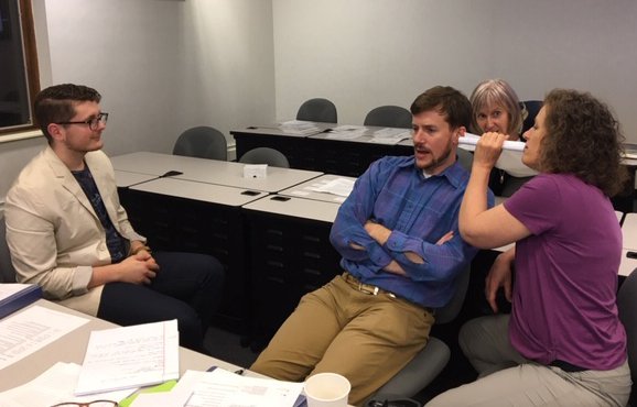 bestneomed's tweet photo. BeST Center Cognitive Behavioral Therapy for Psychosis experts training community-based teams in this practice using a simulated hearing voices exercise. Happy Schizophrenia Awareness Week! https://t.co/BYMsAhRr34