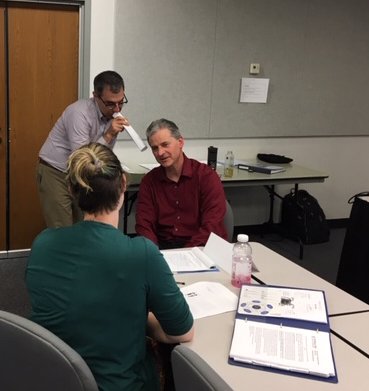bestneomed's tweet photo. BeST Center Cognitive Behavioral Therapy for Psychosis experts training community-based teams in this practice using a simulated hearing voices exercise. Happy Schizophrenia Awareness Week! https://t.co/BYMsAhRr34