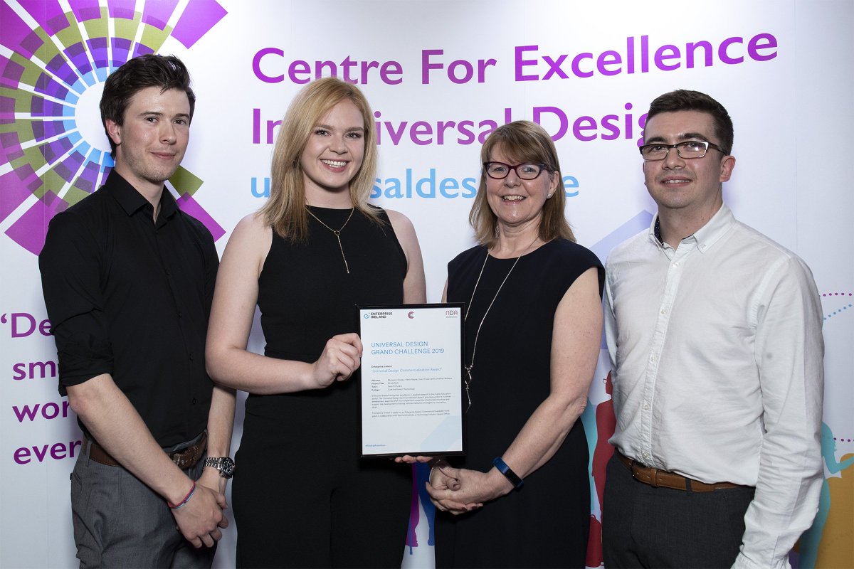 ml_loftus's tweet image. CIT's StrydeTech Team wins the UDGC 2019 Enterprise Ireland Universal Design Commercialisation Award at the National Disability Authority Centre for Excellence in Universal Design Universal Design Grand Challenge Finals 2019. @CIT_ie #STEMCIT