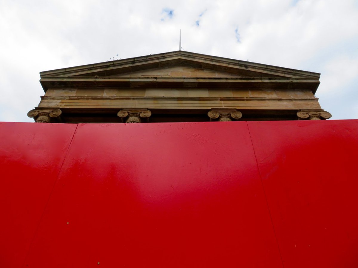 If you are passing the museum you will have noticed the red hoarding that has gone up. This is just the first stage, over the next couple of weeks sign writers will be adding designs and more information about the project. 

#Bold #Radical