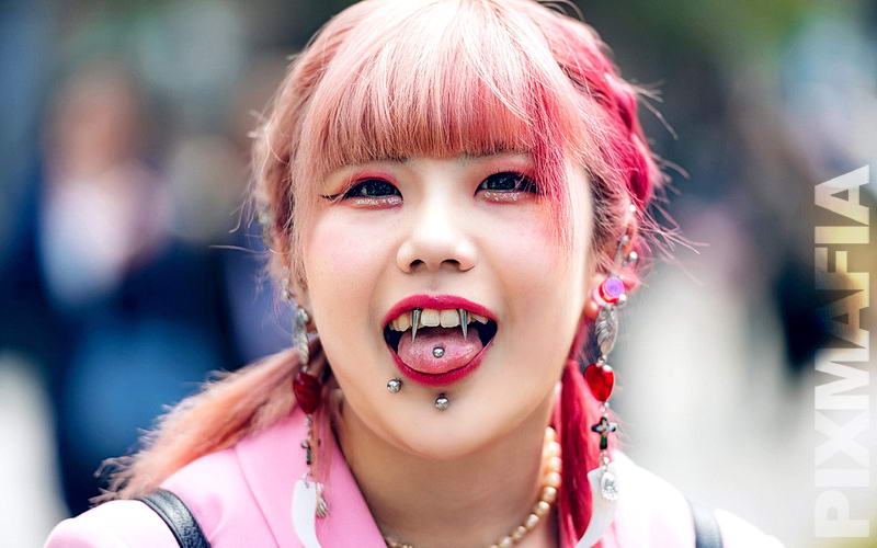 Tongue muscle schoolgirl girl