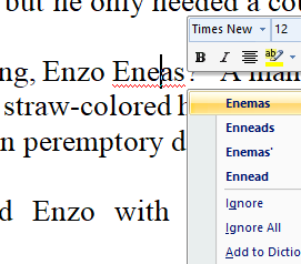 Risa_Fey's tweet photo. That first auto-correct suggestion would make for an awful last name.
Poor Enzo <3
#amediting #writersfail #writingfail #writerslife https://t.co/riNT1yukLz