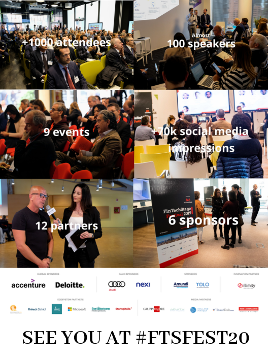 Timepledgeorg's tweet photo. #FTSFEST19 The entire #fintech ecosystem was part of this immersive week. Thank you all and see you at #FTSFEST20!
@FintechDistrict @startup_italia @RiskComplianceI @insurtechnews @Sbootcamp @Deloitte @audi @nexipayments @Amundi_FR @yolo_insurance @illimitybank @Accentureitalia https://t.co/p4bGbiRFsM