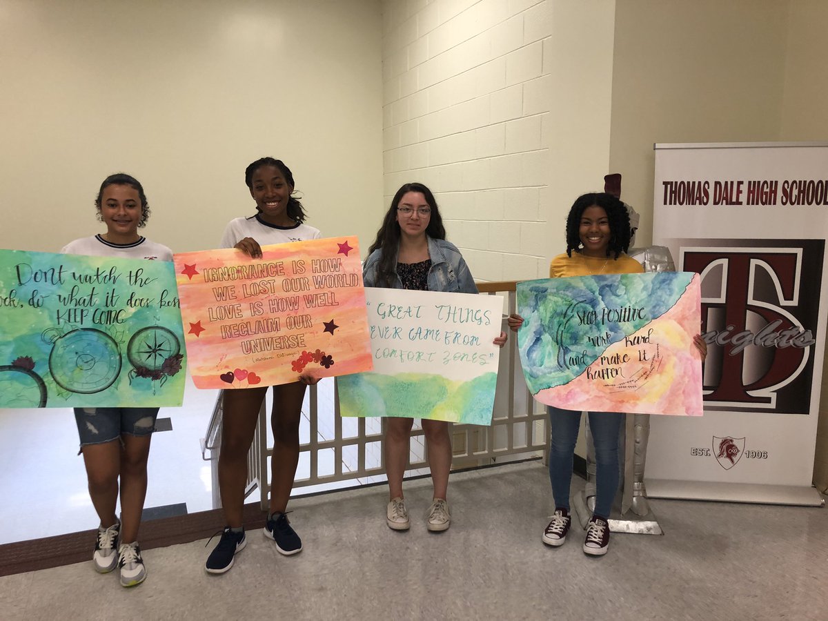 Jeanine Grabham, Ed.D (@jgtabham) on Twitter photo These four <a href="/GoTDKnights/">Thomas Dale HS</a> freshman created the positive project for TDHS West Campus ❤️! These four <a href="/GoTDKnights/">Thomas Dale HS</a> freshman created the positive project for TDHS West Campus ❤️!
