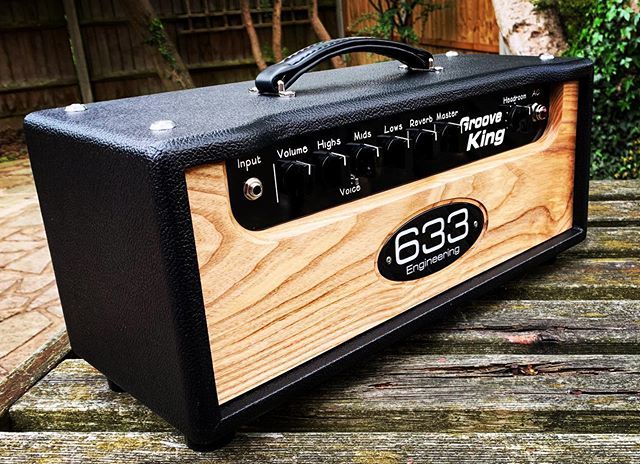 633eng's tweet image. The Groove King - 45 watts from a pair of Tung Sol 6L6s in a compact 15kg head switchable down to 6 watts in five steps; foot switch-able Reverb and Boost; available in custom colours and with oiled and waxed solid hardwood front panel. #grooveking #tung… bit.ly/2XbeKi9