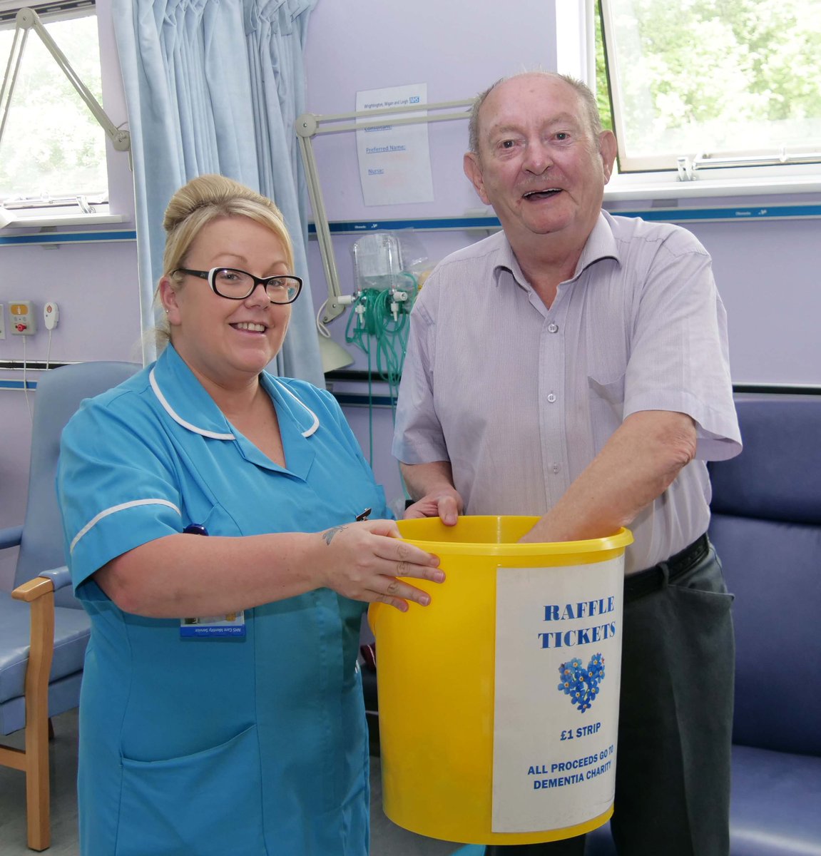 WWLNHS's tweet photo. Our Surgical Admissions Lounge at RAEI have been busy fundraising to help raise money for the Mind and Memories Fund under Three Wishes Charity, as part of Dementia awareness week. This included a raffle and afternoon tea for our patients🍰 https://t.co/o3i9Ot5xyx