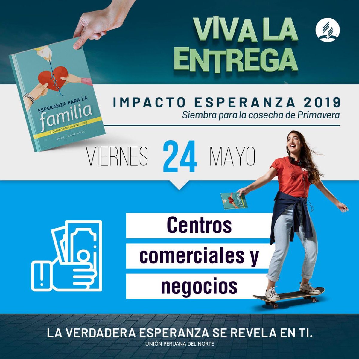 AdventistaMiCOP's tweet photo. 📍Hoy entregaremos el libro “Esperanza para la Familia” en los Centros Comerciales y Negocios 🏬 en el marco de la campaña 🇵🇪 #ImpactoEsperanza #VivaLaEntrega 📖 https://t.co/FiQQAvk0fW