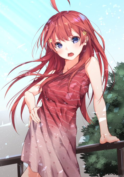 佐原玄清△SaharaGenseiさんがTwitterに投稿した中野五月(五等分の花嫁)のイラスト。
