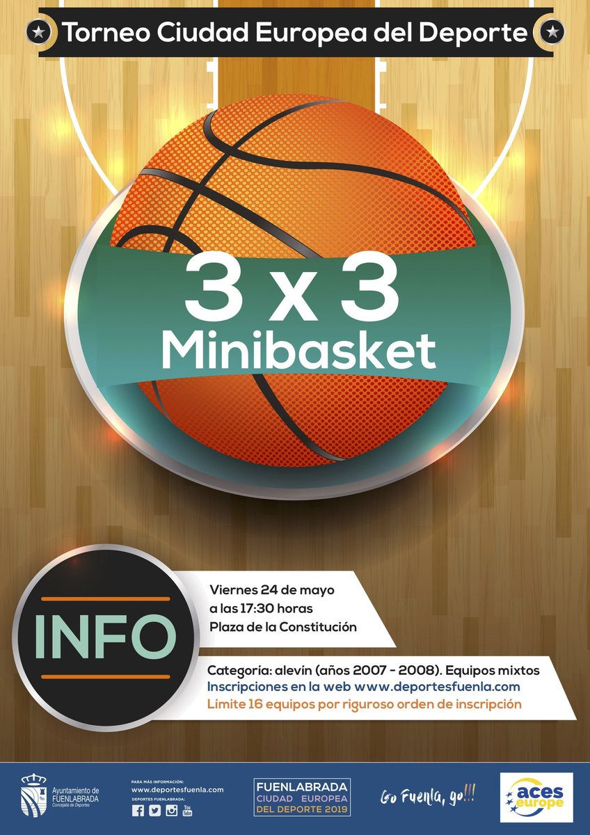 Esta tarde 3 de nuestros alumnos participarán en este torneo como parte de nuestra actividad "Viernes al basket" 💪🏀🏀🏀 <a href="/DeportesFuenla/">Deportes Fuenlabrada</a>