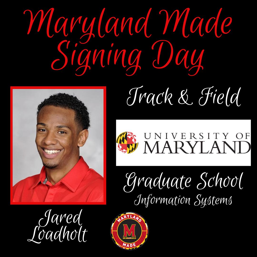 MDMadeTerps's tweet photo. Jared Loadholt from Track & Field (@MarylandTrack) will be pursuing his Graduate Degree in Information Systems at the University of Maryland. Congratulations Jared! #SmartTerps #MarylandMade https://t.co/YFNVAWbVr4
