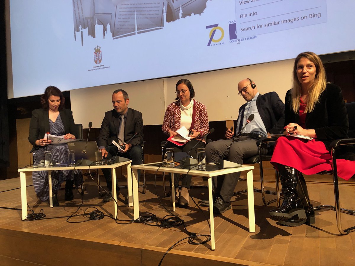 eldaelda's tweet photo. Standards for #mediapluralism and @cmpf #mpm2017 and Mpm2020 in Belgrade #coe https://t.co/4uNLFBnuiI