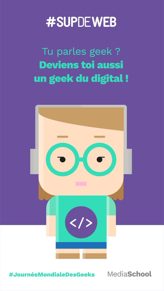 SUPDEWEBReims's tweet photo. Si pour toi, la #JournéeMondialeDesGeeks est ta journée, alors rejoins la #TeamSUPDEWEB pour assumer ta passion du digital 😉 ! 
C’est par là 👉 https://t.co/xPsg0zWmAq https://t.co/KXIkTOBXoQ