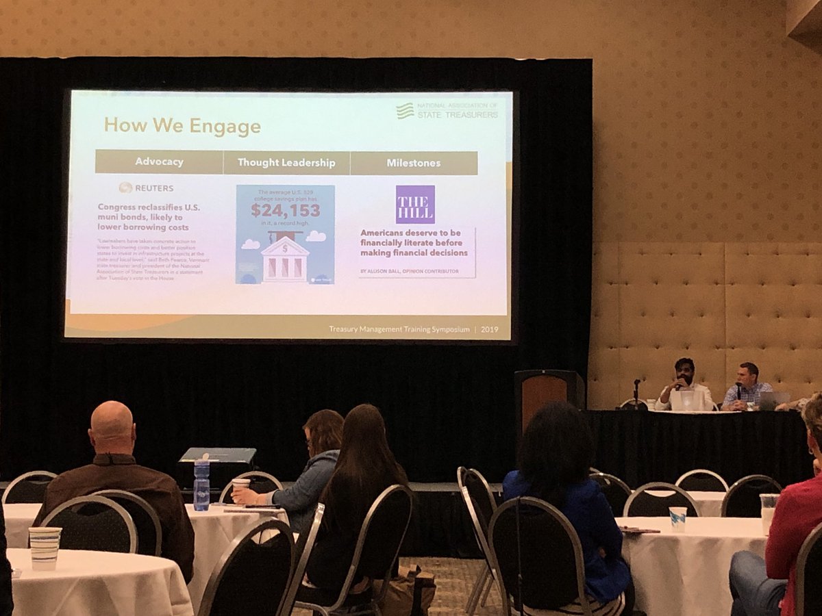 JMacDonald54's tweet photo. @StateTreasurers @MarathonStrat session in leveraging the media and your message.#tmts2019 https://t.co/fMS0hYcMlD