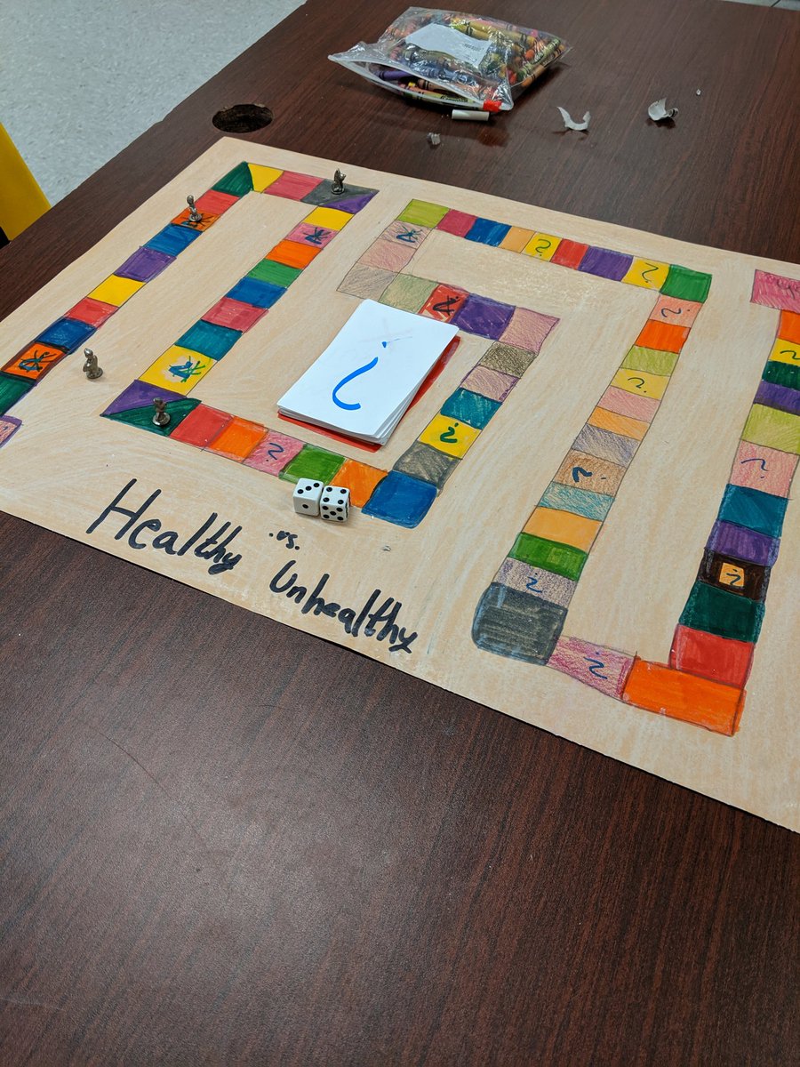 ZamoraMSHealth's tweet photo. Students are playing Wellness and Nutrition games they created themselves.  #HSARocks #MySouthSanMyChoice https://t.co/ZK954j3KZP
