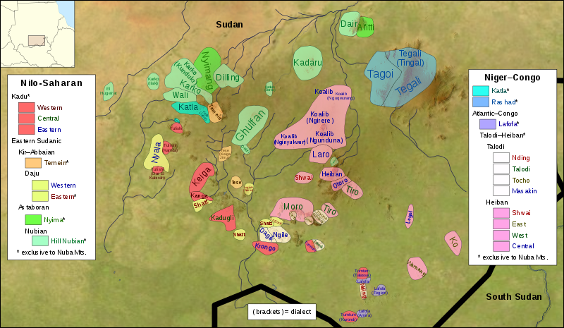 linglore's tweet photo. Once listed in Niger-Congo, the #Kadu #languages are now usually considered Nilo-Saharan. Others theorise Kadu is an isolated group; a branch of #AfroAsiatic; or evidence of a "Niger-Saharan" macrophylum encompassing #NigerCongo and #NiloSaharan.

[image: https://t.co/fIWjJ5O7V0] https://t.co/e6k7ITFnRY