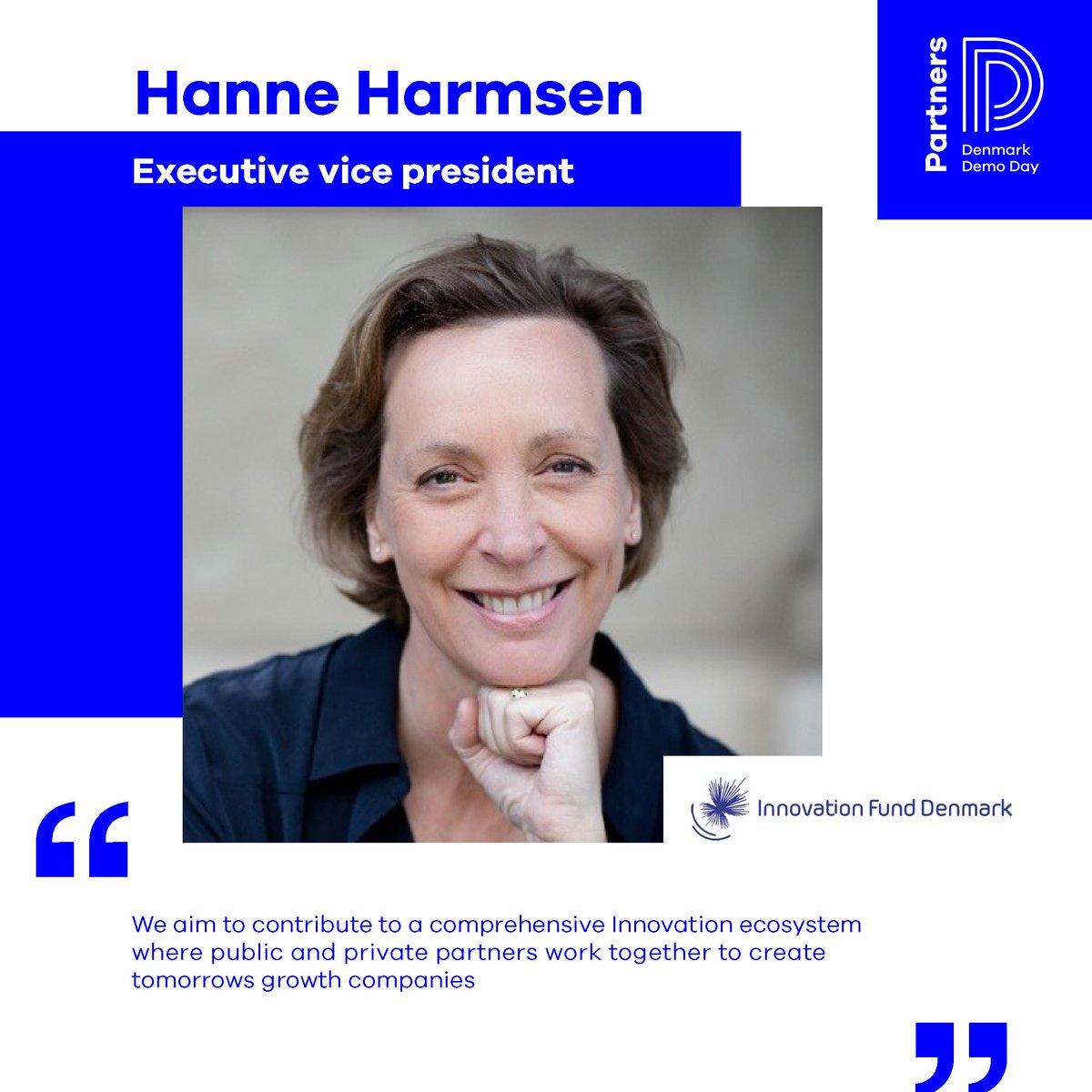 Denmark Demo Day (@denmarkdemoday) on Twitter photo Meet our main partner <a href="/Innofond/">Innovationsfonden</a>:
Innovation Fund Denmark drives growth and knowledge by creating a framework for Denmark’s entrepreneurs, scientists, researchers and companies so they can create value through knowledge and innovation.
<a href="/hanneharmsen/">Hanne Harmsen</a> Meet our main partner <a href="/Innofond/">Innovationsfonden</a>:
Innovation Fund Denmark drives growth and knowledge by creating a framework for Denmark’s entrepreneurs, scientists, researchers and companies so they can create value through knowledge and innovation.
<a href="/hanneharmsen/">Hanne Harmsen</a>