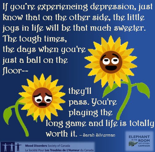 MDSC_Elephant's tweet image. &quot;Night is always darkest before the dawn and life is the same; the hard times will pass, everything will get better, and the sun will shine brighter than ever.&quot; #HangInThere #OvercomingDepression #EndTheStigma #MentalHealthAwarenessMonth @MoodDisordersCa