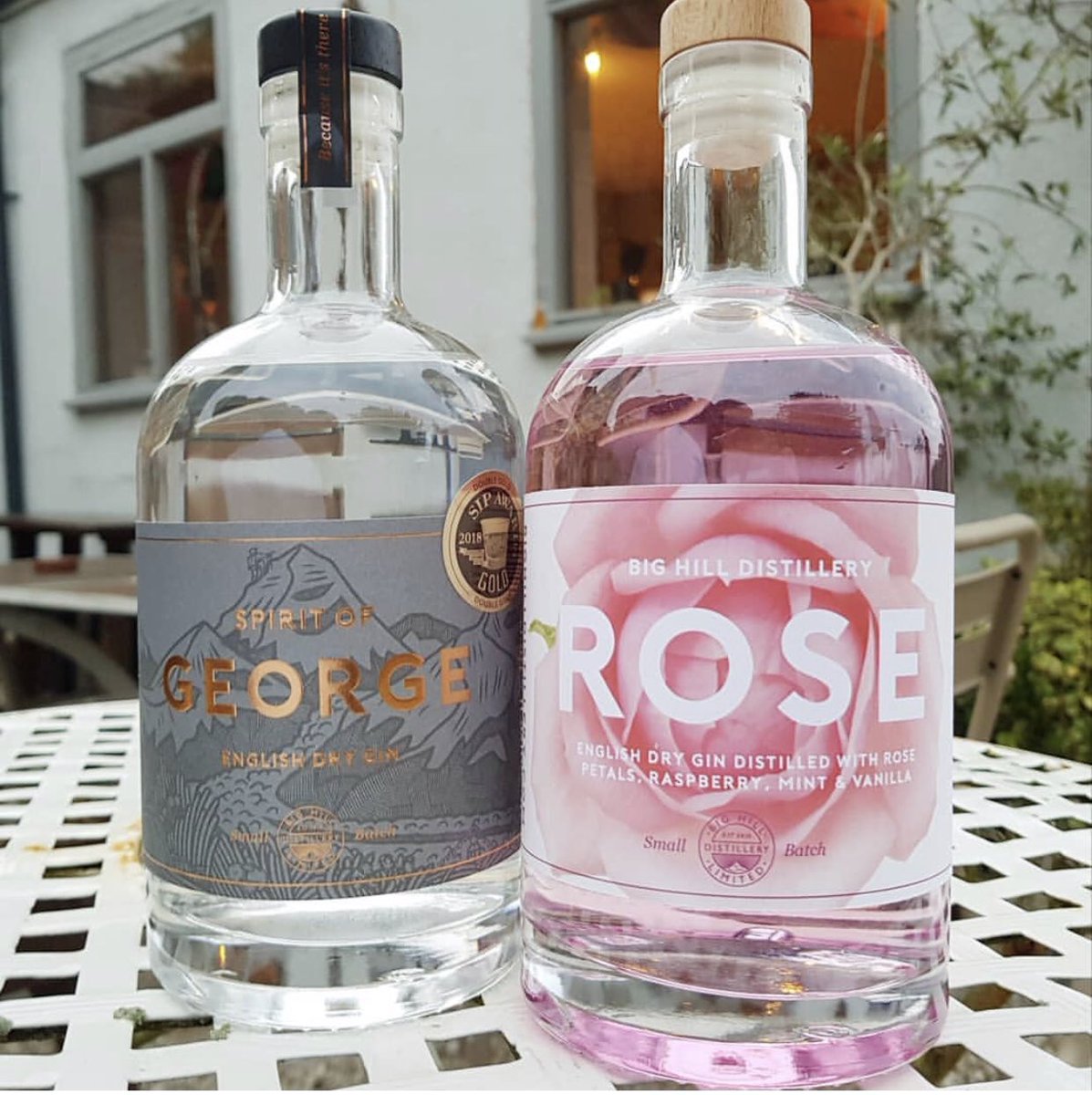 New from <a href="/Big_Hill_Gin/">The Big Hill Distillery</a> English dry gin distilled with rose petals, raspberry, mint &amp; vanilla. 40% proof. Made just down the road in Mobberley #shoplocal #wilmslow #cheshire #pinkgin #gin #weekend