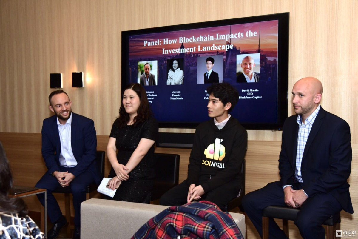 BlockforceCap's tweet photo. ICYMI @ChainDDGlobal Roundtable Conference during #ConsensusWeek: The biggest innovation in #Blockchain is providing every individual investment opportunity. @ZB_Group @mrtn_dvd @CoinealWonderXu @KatyaLawyer https://t.co/EtoINdkIdX https://t.co/MfJt5HD6hE