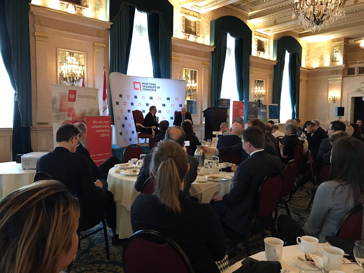 Thank you @mbchambersofcom  for another successful #MBizBreakfast with SVP Jean-Marc Ruest @Richardson_INTL. A really insightful presentation on the market risks affecting Canada and Manitoba exports and trade. @assiniboiacc happy to be in the audience.