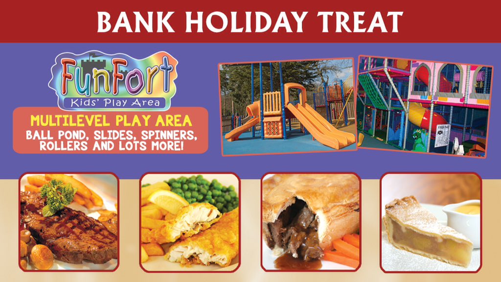 Caister_'s tweet photo. Treat yourself this Bank Holiday to our delicious carvery, served all day from 12 noon. There is no need to book, when you arrive our host will organise your table while you enjoy a drink in the lounge bar, or the children can play in the FunFort. https://t.co/bMIIPFvHn8