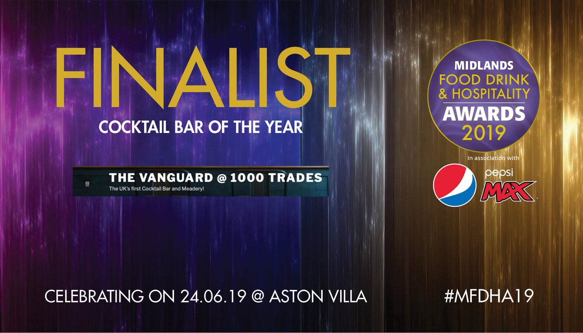 Let’s say hello to <a href="/VanguardBar/">The Vanguard Bar</a> our finalist for the ‘Cocktail Bar of the Year’ category

The UK's first Cocktail Bar and Meadery! Based in Birmingham City Centre. To find out more visit their website vanguardbar.co.uk    

#MFDHA19