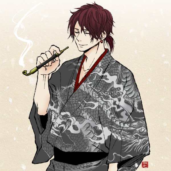 着物男子のtwitterイラスト検索結果