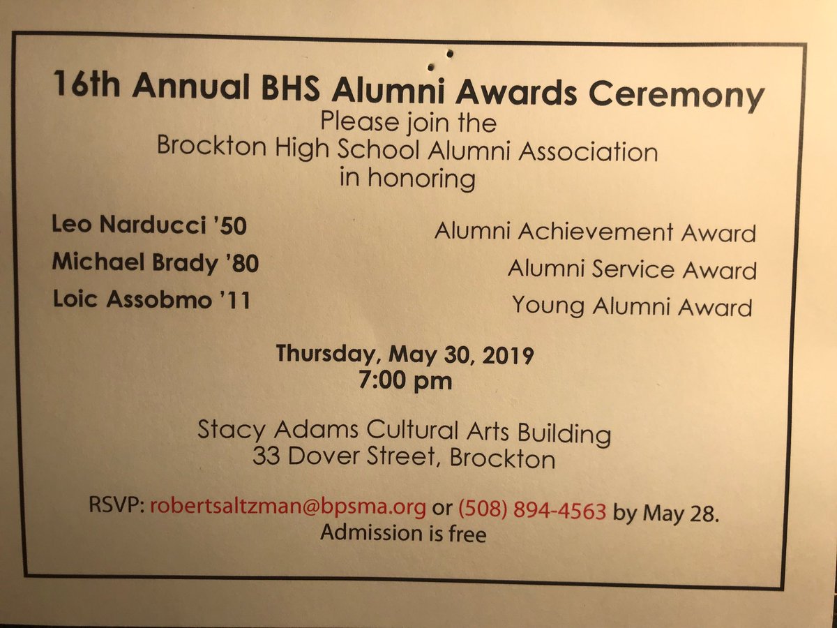 Brockton High School Alumni tweet media