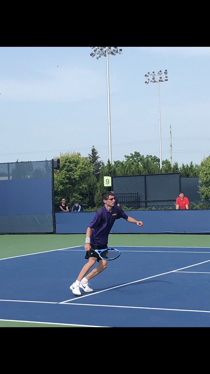 BryanLadyTennis's tweet photo. Jay Fortner wins his opening match at State this morning 6-0, 6-2. #DMGB https://t.co/nGw7ulwrZN