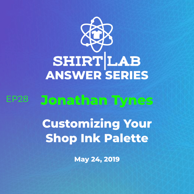 New Shirt Lab podcast! - Ep 28 Jonathan Tynes on "Customizing Your Shop Ink Palette" - atkinson.fyi/SLASjonathanty… - learn why standardizing your shop's ink colors can have a huge benefit