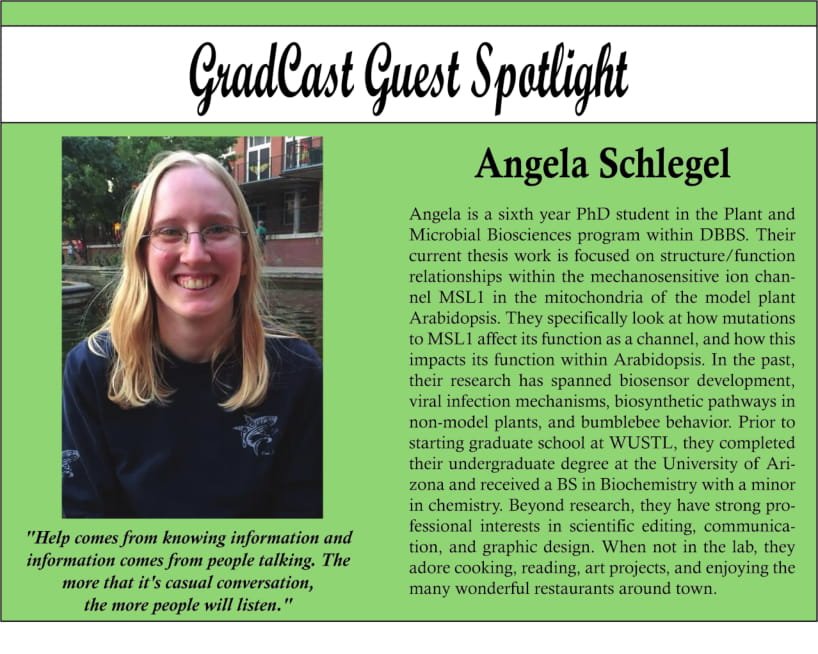 GradCastWUSTL's tweet photo. Did you know May is #MentalHealthAwarenessMonth? Listen to our interview with 6th year PhD student, Angela Schlegel, about how we can better identify and prevent mental health issues in ourselves and others
https://t.co/Tf9v1N02pL https://t.co/jlKTGrhkmy