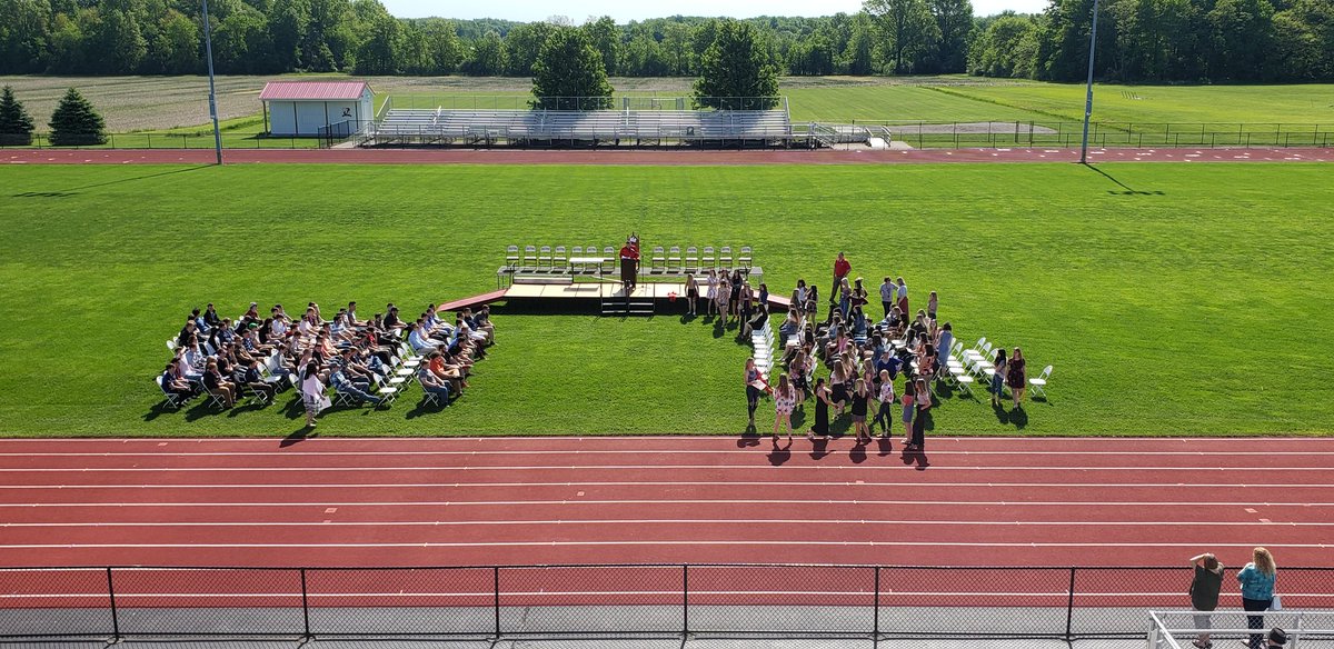 Falcon_update's tweet photo. Graduation practice is underway!
@MrsKeenerFHS @FHSFalcnPrin 
#FirelandsFalcons 
#almostalumni https://t.co/tHkrBUzAGA