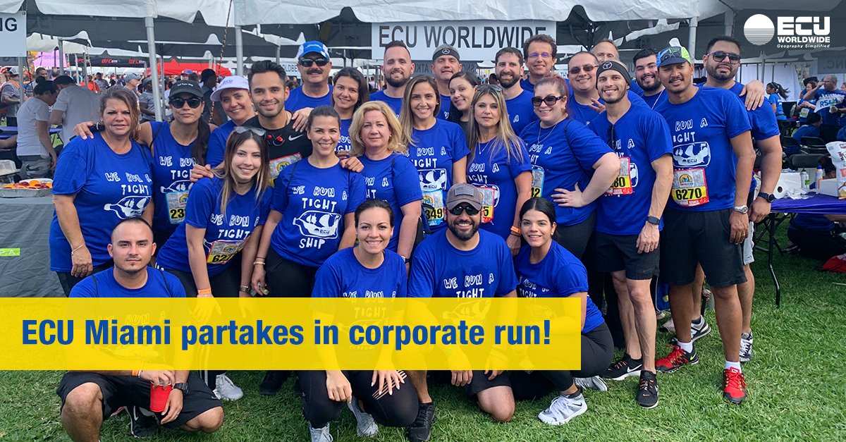 ECUworldwide's tweet photo. Our ECU Worldwide Miami team certainly knows the importance of fitness and enjoyment. Our enthusiastic runners from ECU Miami office participated in Corporate Miami run. Congratulations team and keep it up! Take a glimpse of our enthusiastic runners.
#GreatPeopleToMoveWith https://t.co/NsRIi63Ao4