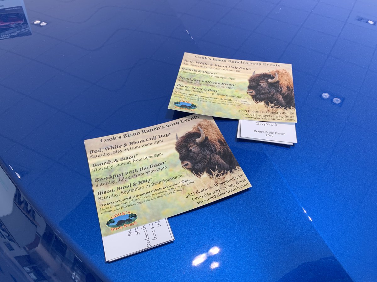 We have limited supply of FREE LUNCH at Cook’s Bison Ranch Saturday May 25th (tomorrow) from 10am-4pm! Stop by the dealership and grab yours at the office while they last!!
