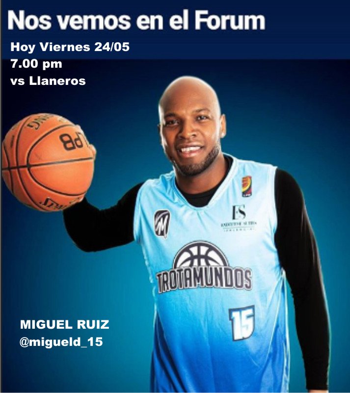 FORUMvalencia's tweet photo. Trotamundos y Llaneros en duelo central
El Fórum Plaza Arena, de Valencia, albergará el primer cotejo entre Trotamundos y Llaneros este viernes a las 7:00 pm. Los esperamos fanáticos trotamunderos!
@trotamundosbbc1 https://t.co/lqfYshnZzJ