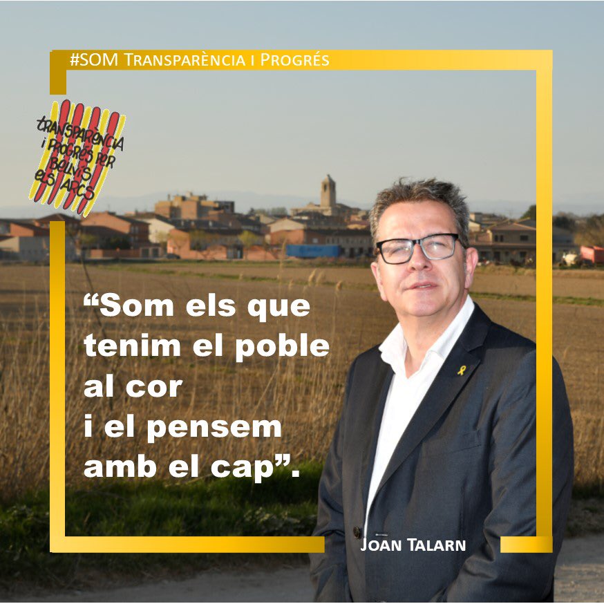 TPBA2019's tweet photo. Finalitzem la presentació de l'EQUIP.
Ho fem amb la persona que lidera el PROJECTE de poble que volem i que decidim entre totes. 
Joan Talarn. Filòleg i Màster en Alta Funció Directiva. Responsable d’Unitat Administrativa en l’Àmbit Judicial.
#SeguimxBellvís #SeguimxElsArcs https://t.co/8EO3j6Ufpr